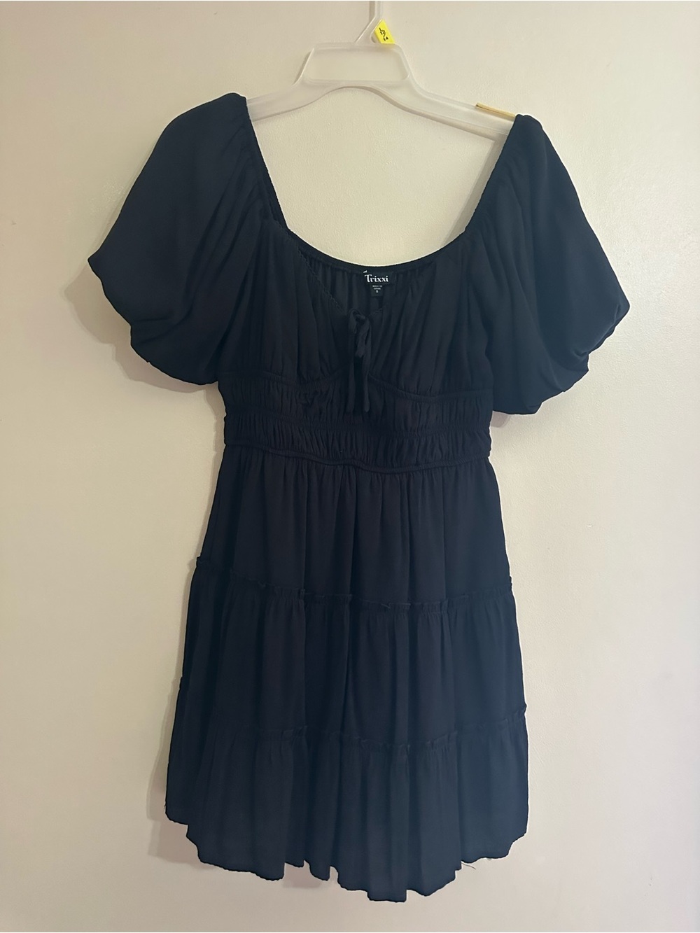 Trixxi Black Puff Sleeve Mini Dress